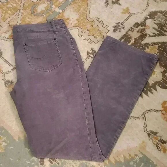 St. John's Bay Pants - St Johns Bay Womens Size6 inseam 32 Corduroy Pants Gray Mid Rise Bootcut Stretch